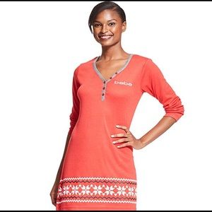 Womens Long Sleeve Low Cut Nightgown